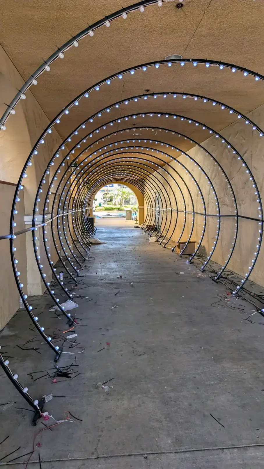 Circular Light Tunnel Walkthrough