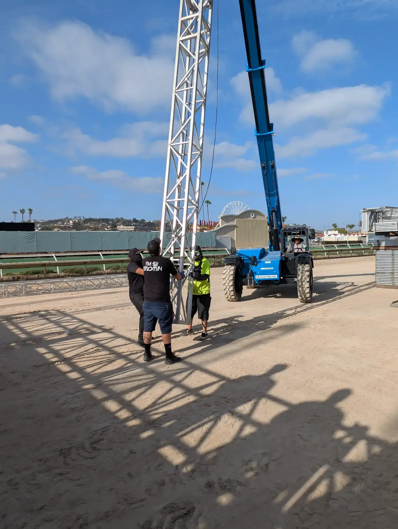 Del Mar Grandstand Stage Truss Erection