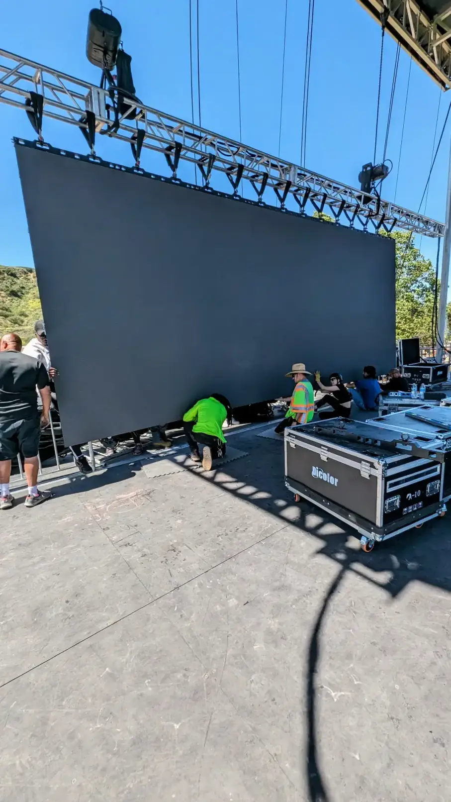 Outdoor Stage LED Video Wall Assembly