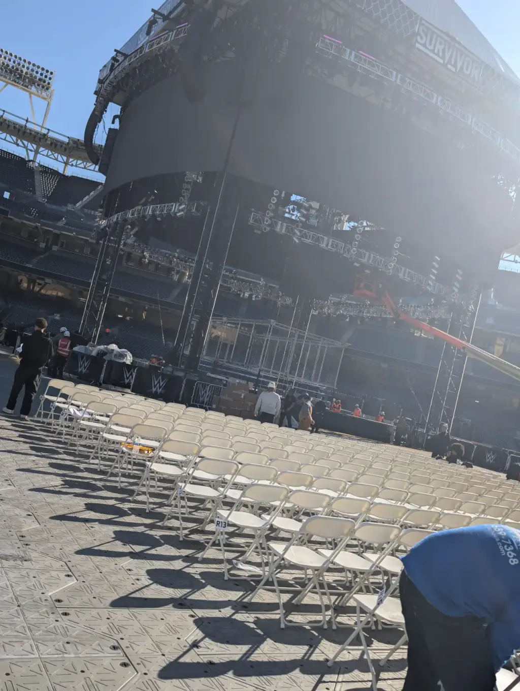 WWE Survivor Series Stadium Stage Build